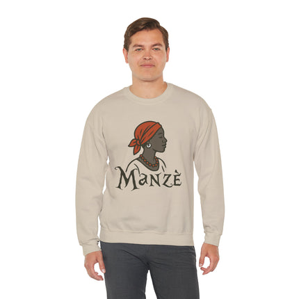 Mazè Haitian Women’s Strength Sweatshirt Cultural Empowerment Series Unisex Crewneck Sweatshirt
