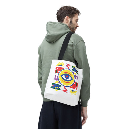 Vodou Eye Haitian Spiritual Art Tote Afro-Haitian Mysticism Design - CreoleSizzle