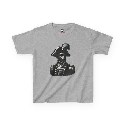 Historical Kids T-Shirt Haitian Hero Graphic Tee Vintage Art Youth Shirt Educational Cultural Apparel