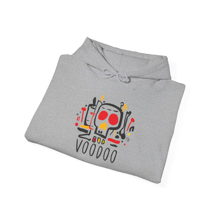 Sacred Rebel Vodou Skull Power Hoodie Afro-Haitian Heritage Series Unisex Heavy Blend Sweatshirt