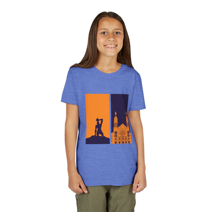 Heritage Reflections Youth T-Shirt Haitian Pride Tee Cultural Symbolism Graphic Shirt for Kids, Family Outings, School Events