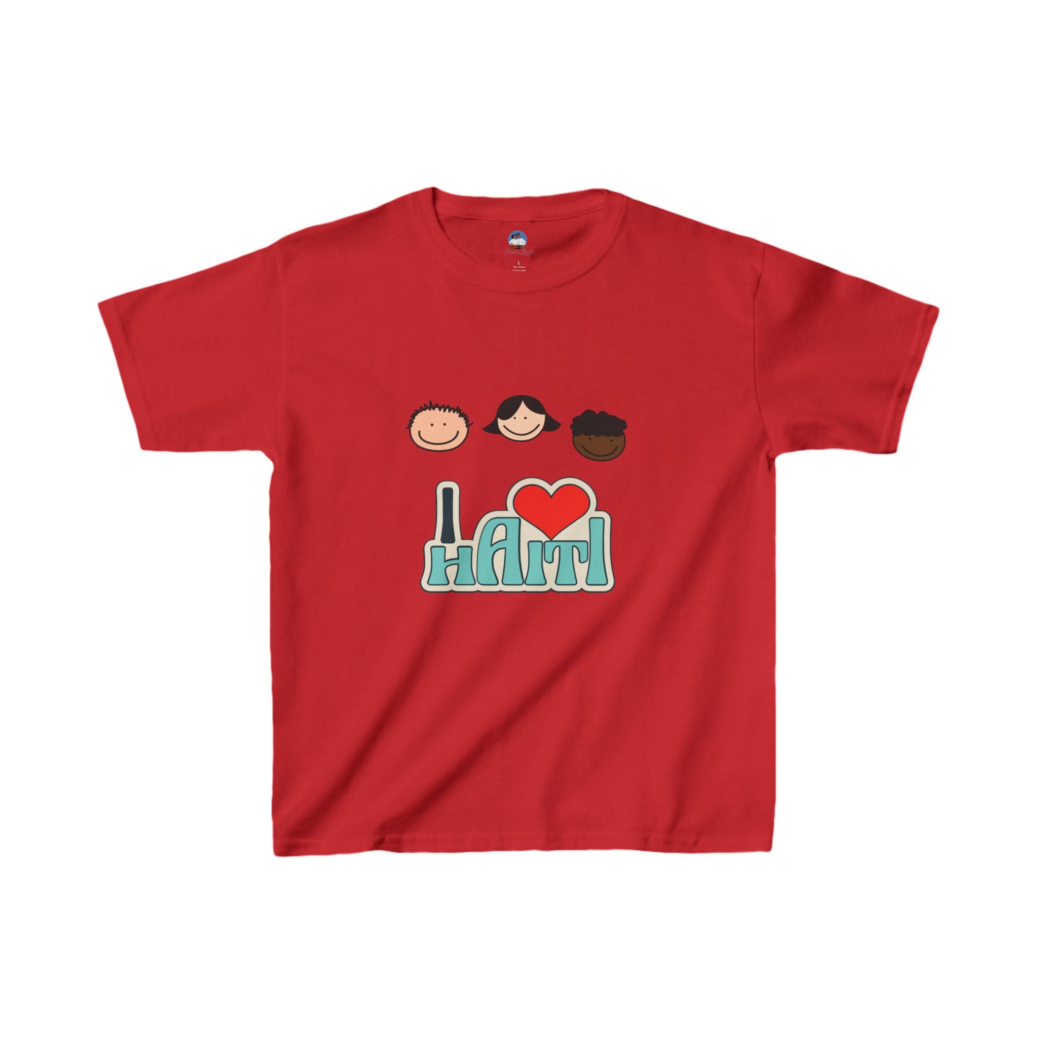 Kids "I Love Haiti" T-Shirt - Fun Haitian Pride Tee for Everyday Wear - Ethically Made Children’s Cotton Shirt