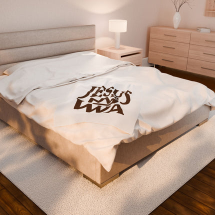 Jezi se Wa Premium Plush Blanket Haitian Faith and Cultural Pride - CreoleSizzle