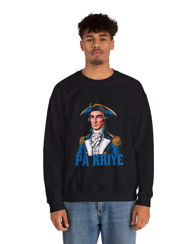 Pa Kriye Crewneck Sweatshirt A Bold Tribute to Haitian Strength, Leadership with Comfort and Style - CreoleSizzle