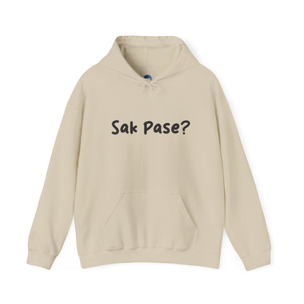 Sak Pasè? Haitian Greeting Hoodie Cultural Streetwear Unisex Premium Hooded Sweatshirt Caribbean Pride Series