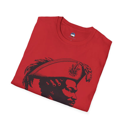 Haitian Revolutionary Thinker Tee Vintage Side-Profile Portrait Unisex Cultural Heritage T-Shirt