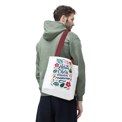Haiti Chéri Mwen Renmenw Limited Edition Heritage Tote Love Letter to Haiti - CreoleSizzle