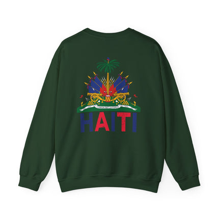 Ayiti Pride Haitian Heritage Crewneck Sweatshirt Unisex Fleece Cozy Cultural Apparel, Casual Fashion, Gift for Him/Her