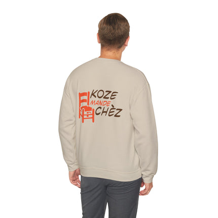 Kozi Madchèz Witty Haitian Saying Crewneck Sweatshirt Unisex Heavy Blend Cozy Home & Casual Wear