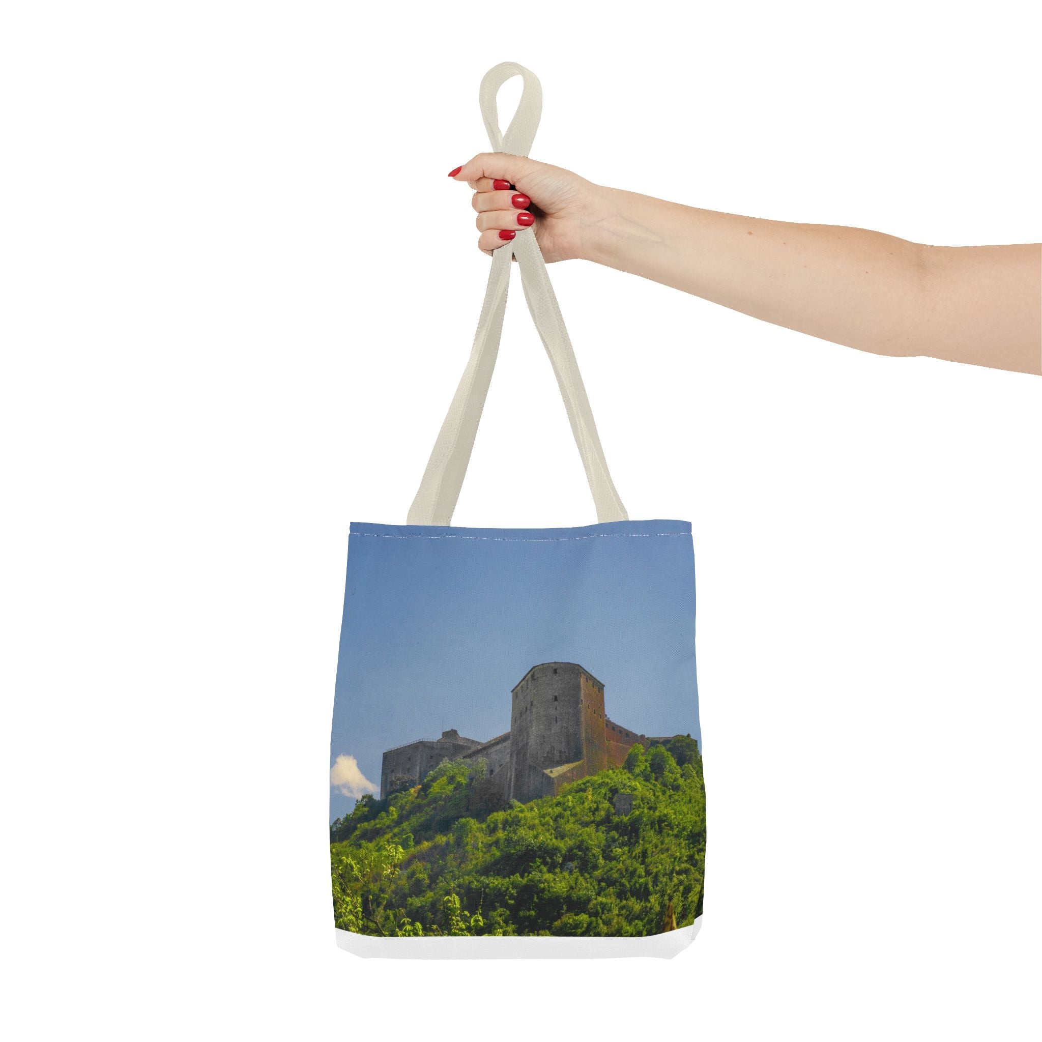 Haitian Citadelle Laferrière Tote Bag – Historical Haiti Travel Bag – Durable All-Over Print Shopping Bag