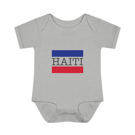 Little Roots Haiti Flag Baby Bodysuit National Pride Collection Infant Essentials Cute Baby Outfit