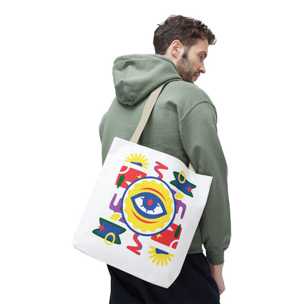 Vodou Eye Haitian Spiritual Art Tote Afro-Haitian Mysticism Design - CreoleSizzle