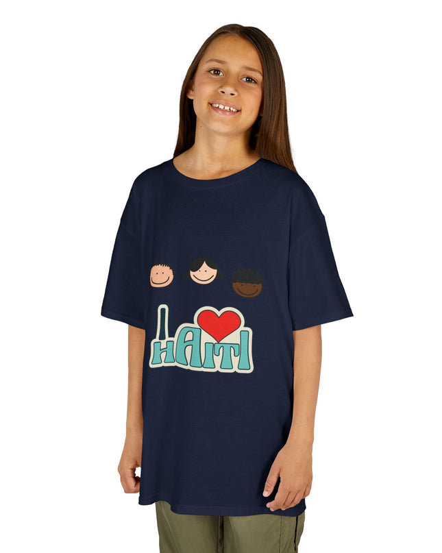 Kids "I Love Haiti" T-Shirt - Fun Haitian Pride Tee for Everyday Wear - Ethically Made Children’s Cotton Shirt - CreoleSizzle