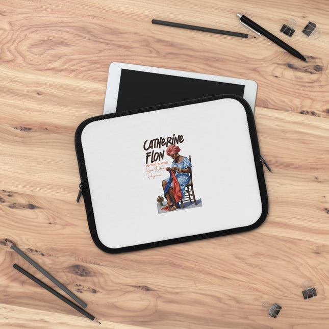 Catherine Flon Stitching the Flag of Freedom Haitian Heritage of the Revolution Laptop Sleeve - CreoleSizzle