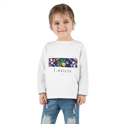 Lanmou Floral Toddler Tee Haitian Inspired Love Design Kids Long Sleeve Shirt Spring & Everyday Wear