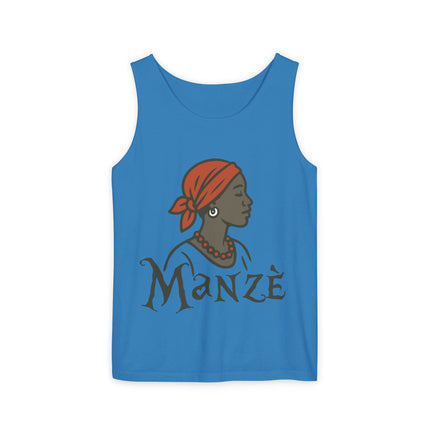 Mazè Haitian Woman Empowerment Tank Top Creole Pride Series Unisex Summer Festival Wear