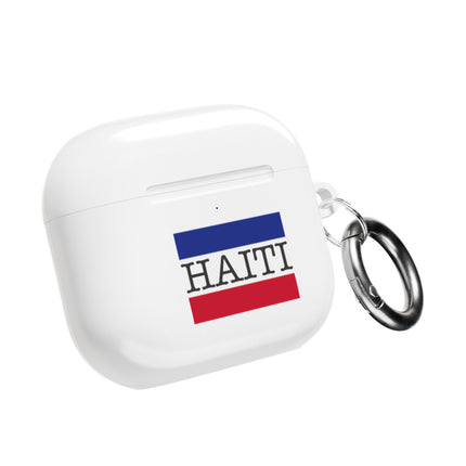 Haitian Flag and Name Minimalist National Pride AirPods Case Everyday Heritage Edition