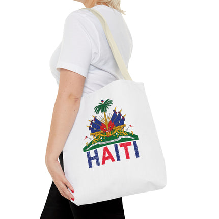 Ayiti Crayon Emblem Educational Heritage Tote Bag Diaspora Kids Edition - CreoleSizzle