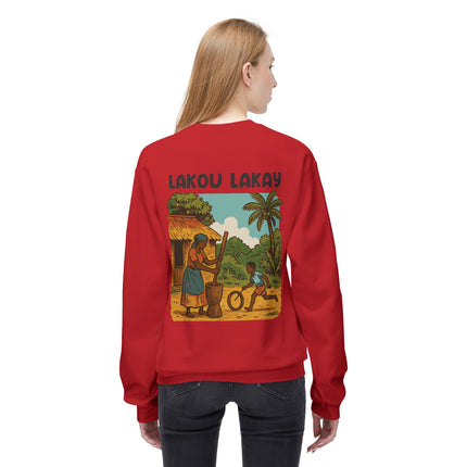 Lakou Lakay Creole Heritage Sweatshirt Haitian Nostalgia Series Unisex Premium Crewneck, Everyday Casual Wear
