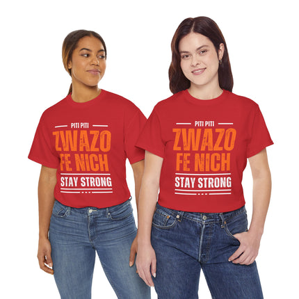 Piti Piti Zwazo Fe Nich T-Shirt – Haitian Proverb Tee, Stay Strong Motivational Shirt, Unisex Cotton Comfort Fit - CreoleSizzle