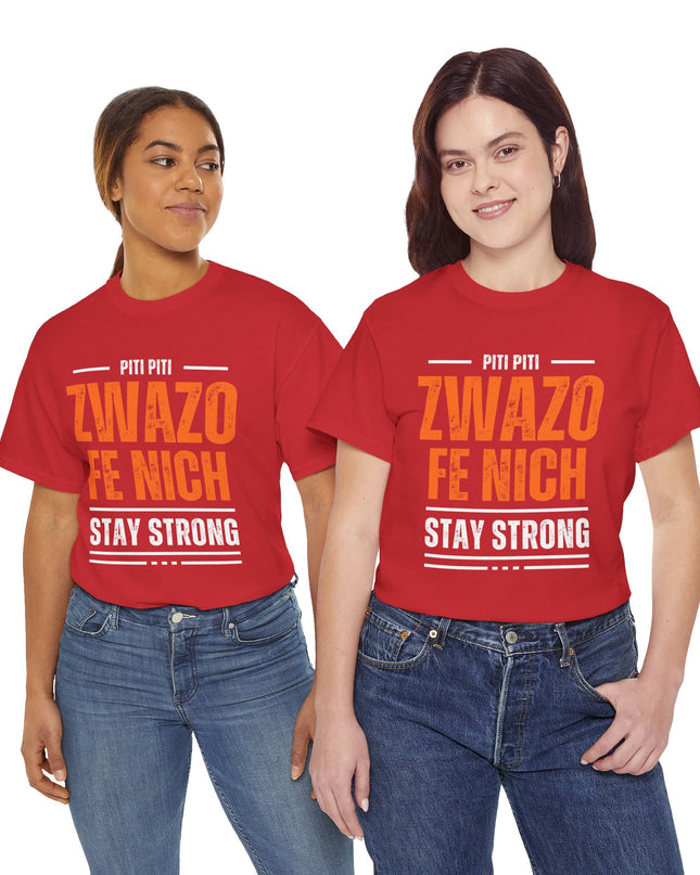 Piti Piti Zwazo Fe Nich T-Shirt – Haitian Proverb Tee, Stay Strong Motivational Shirt, Unisex Cotton Comfort Fit - CreoleSizzle