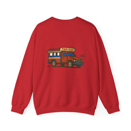 The Tap-Tap Chronicles Haitian Street Vibes Sweatshirt Caribbean Heritage Series Unisex Heavy Blend™ Crewneck