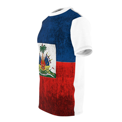 Haitian Flag T-Shirt – Premium Lightweight Tee – Haitian Pride All-Over Print Shirt Unisex Cut & Sew Tee (AOP) - CreoleSizzle