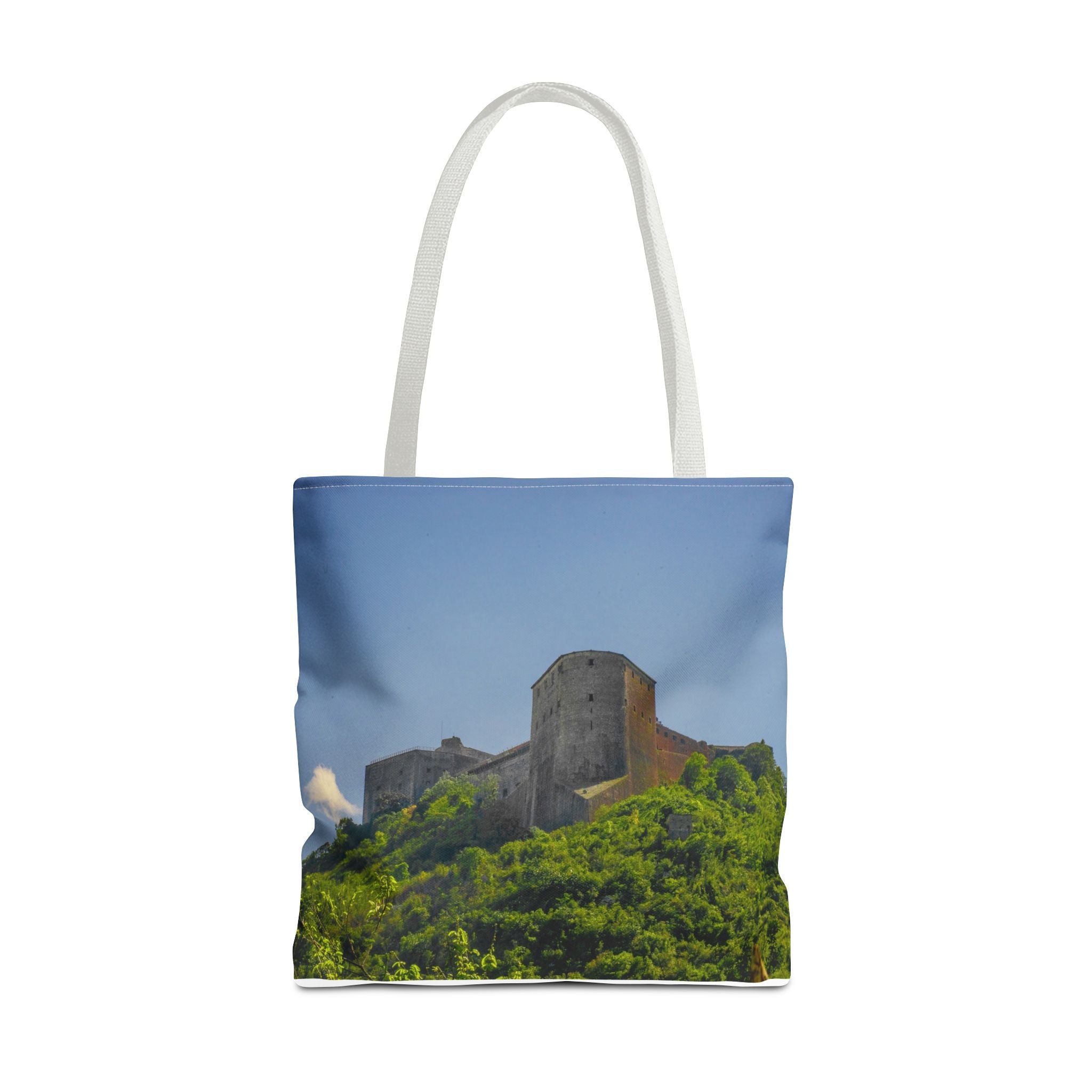 Haitian Citadelle Laferrière Tote Bag – Historical Haiti Travel Bag – Durable All-Over Print Shopping Bag