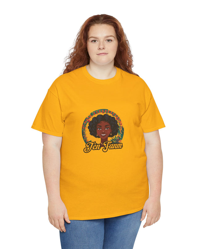 Jèn Fanm Haitian T-Shirt – Bold, Beautiful, and Unapologetically You Inspirational Unisex Heavy Cotton Tee with Haitian Design - CreoleSizzle