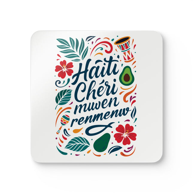 Love Letter to Haiti The Haiti Chéri Coaster Set Diaspora's Devotion Art Coasters