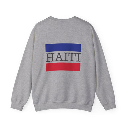 Haiti Pride Heritage Crewneck Sweatshirt Unisex Heavy Blend Pullover Cultural Badge of Identity & Everyday Comfort