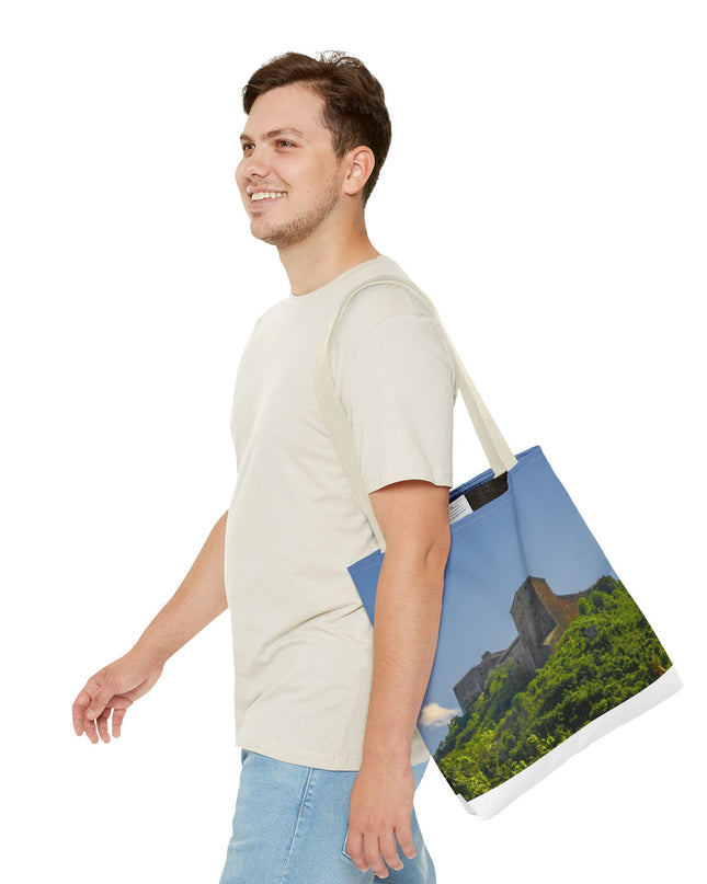 Haitian Citadelle Laferrière Tote Bag – Historical Haiti Travel Bag – Durable All-Over Print Shopping Bag - CreoleSizzle