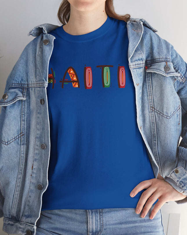 Haiti in Color Limited Heritage Drop Tee Artistic Creole Typography
