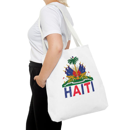 Ayiti Crayon Emblem Educational Heritage Tote Bag Diaspora Kids Edition - CreoleSizzle