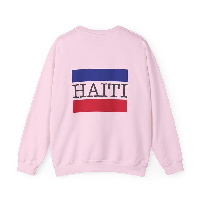 Haiti Pride Heritage Crewneck Sweatshirt Unisex Heavy Blend Pullover Cultural Badge of Identity & Everyday Comfort