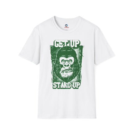 Get Up Stand Up Gorilla Graphic Tee, A bold reminder to rise, reset, and stand strong no matter what life throws at you.