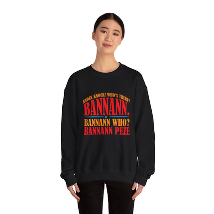 Bannann Peze Crewneck Sweatshirt  A Playful Nod to Haitian Humor and Flavor - CreoleSizzle
