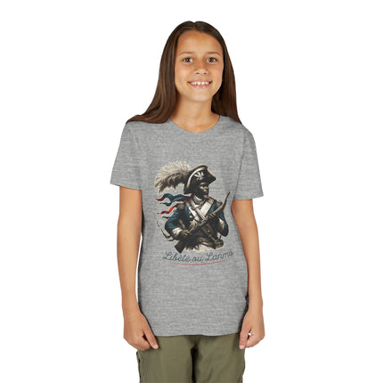 Liberté ou La Mort Youth T-Shirt Haitian Revolutionary Graphic Tee Cultural Pride Kids Apparel Bold Heritage Gift