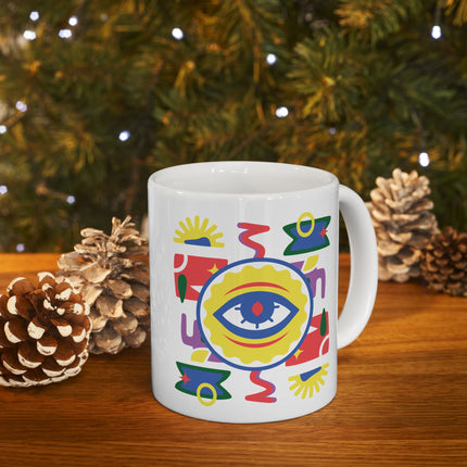 The Eye of the Ancestors Limited Edition Afro Haitian Spiritual Protection Ceramic Mug - CreoleSizzle