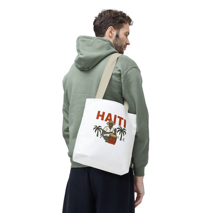 Haiti’s Heartbeat Limited Edition Heritage Tote Agricultural Roots Design - CreoleSizzle