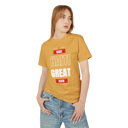 Make Haiti Great Again T-Shirt Haitian Pride Statement Sustainable & Durabl Unisex Garment-Dyed Heavyweight Cotton Tee - CreoleSizzle