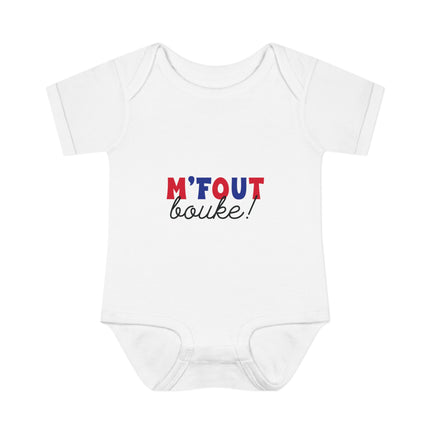 M'FOUT Bouke!™ Baby Bodysuit Creole Humor for Little Trendsetters Ultra-Soft Infant Onesie Perfect Baby Shower Gift