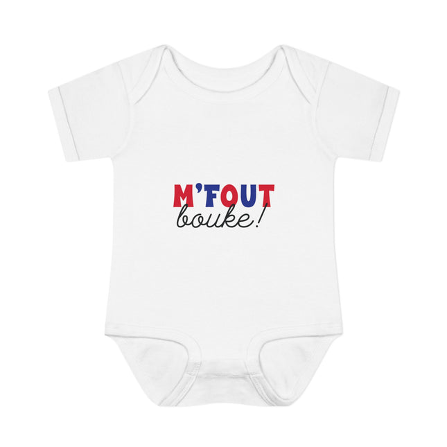 M'FOUT Bouke!™ Baby Bodysuit Creole Humor for Little Trendsetters Ultra-Soft Infant Onesie Perfect Baby Shower Gift