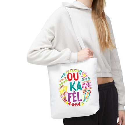 Ou Ka Fè’l Limited Edition Creole Motivation Tote Inspirational Haitian Design - CreoleSizzle