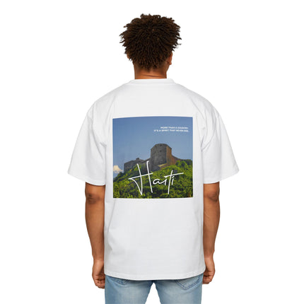 The Citadelle Spirit Tee Oversized Haitian Heritage Statement Shirt Men’s Premium Streetwear, Graphic Tee Haitian Street Vibes Graphic on Back