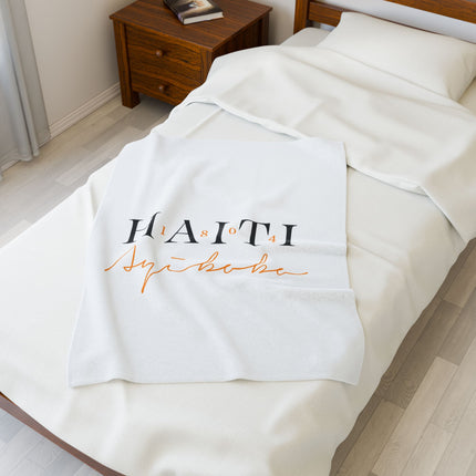 1804 Ayibobo Velveteen Blanket Haitian Legacy Throw for Heritage Homes - CreoleSizzle