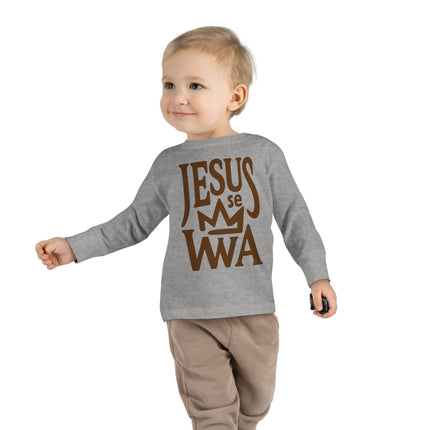 Jezi se Wa Toddler Long Sleeve Tee Faith & Cultural Pride Inspirational Haitian Kids Shirt Unisex Soft Cotton