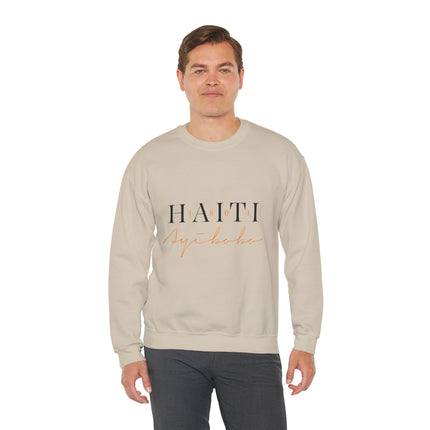 “Haitian Beauty” Sweatshirt Bold Afro-Caribbean Portrait, Unisex Cultural Streetwear, Stylish Haiti Crewneck Sweatshirt