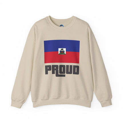 Proud Haitian Heritage Flag Sweatshirt Cultural Pride Series Unisex Premium Crewneck Proud Haitian Sweatshirt