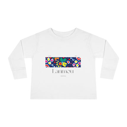 Lanmou Floral Toddler Tee Haitian Inspired Love Design Kids Long Sleeve Shirt Spring & Everyday Wear